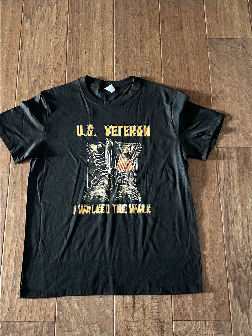 U.S. Veteran Black Graphic Tee - I Walked The Walk
